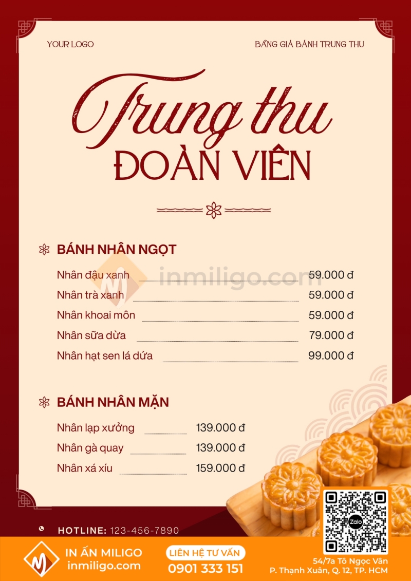 Mẫu menu bánh trung thu