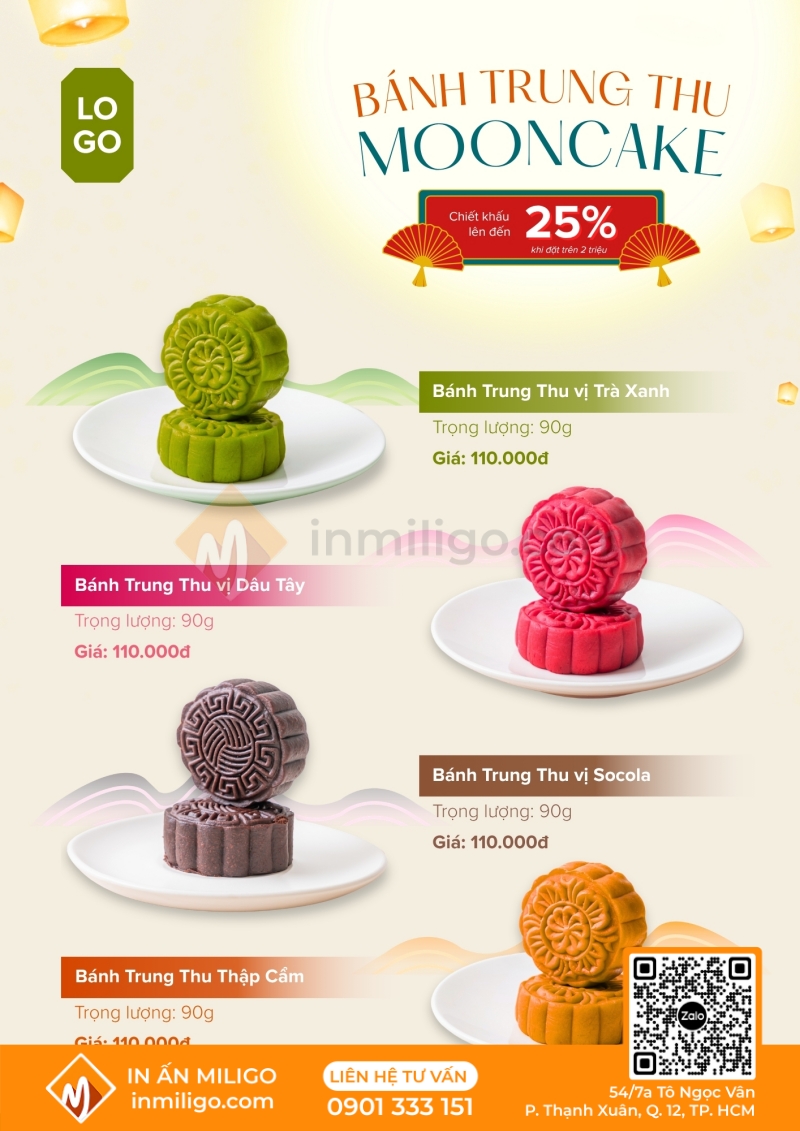 Mẫu menu bánh trung thu