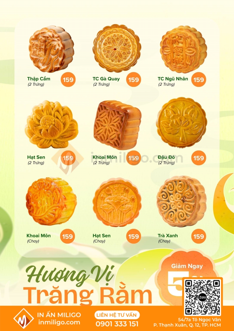 Mẫu menu bánh trung thu