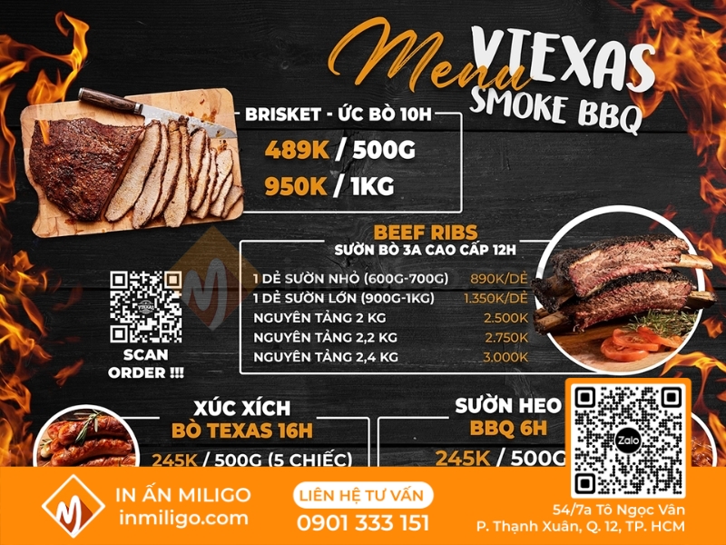 Menu bbq