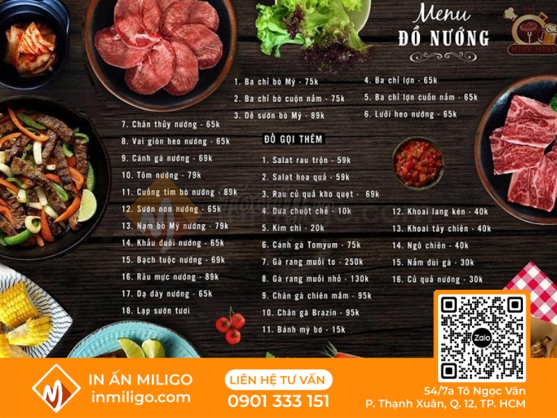 Menu bbq