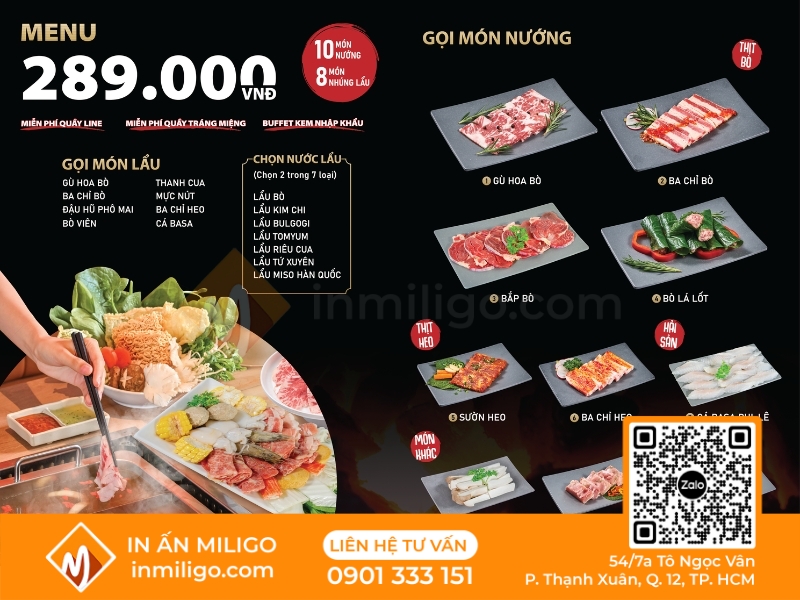 Menu bbq