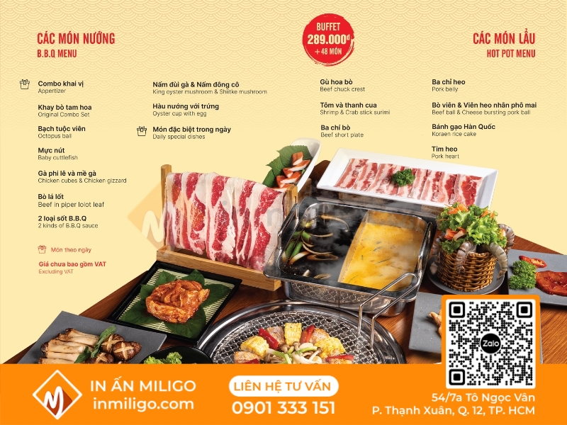 Menu bbq