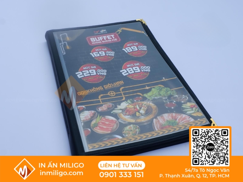 Menu bìa kiếng