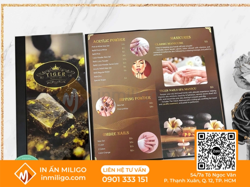 Menu bìa kiếng