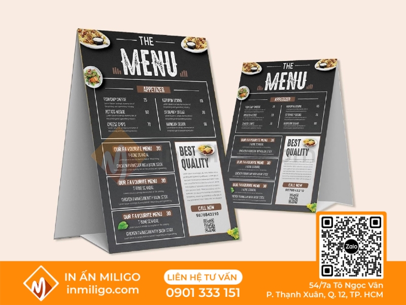Menu chữ a