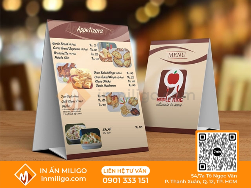 Menu chữ a