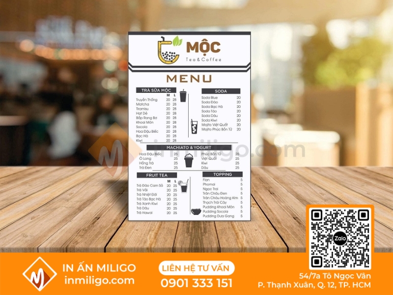 Menu chữ a