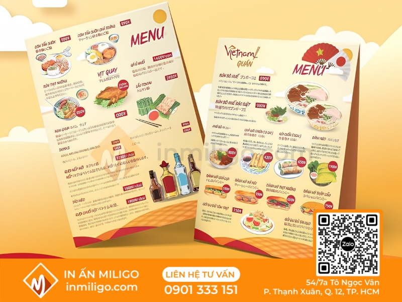 Menu chữ a