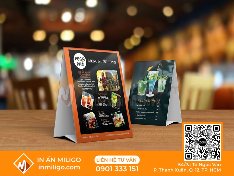 Menu chữ a