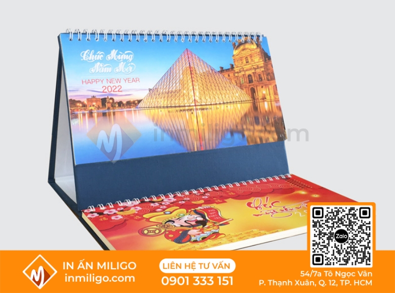 lịch để bàn chữ M