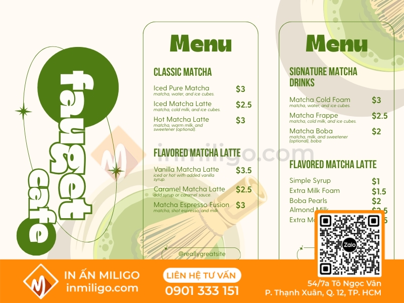 Menu dễ thương