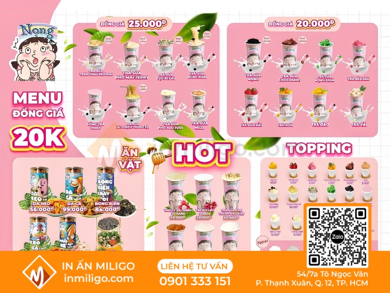 Menu dễ thương