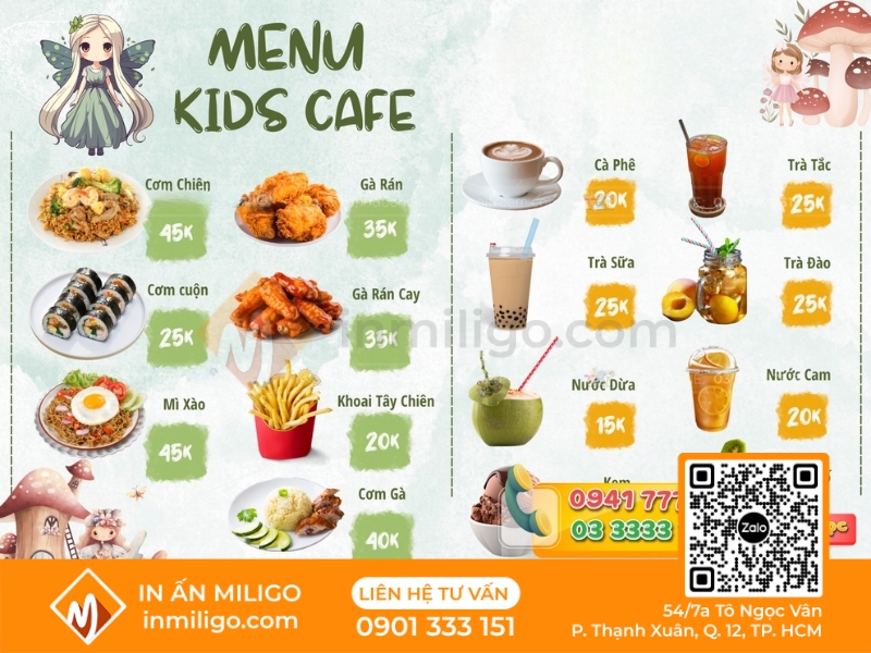 Menu dễ thương