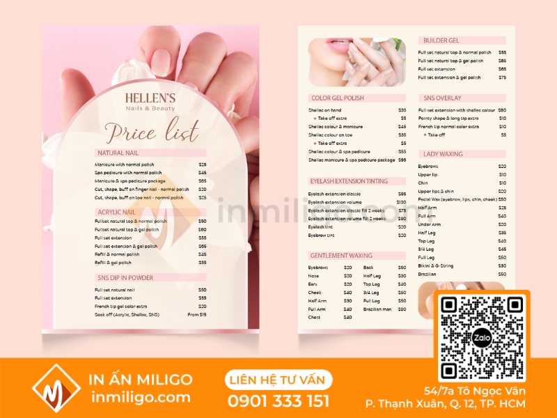 Menu dễ thương