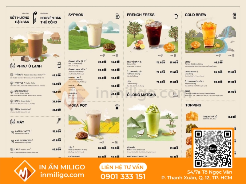 Menu đồ uống