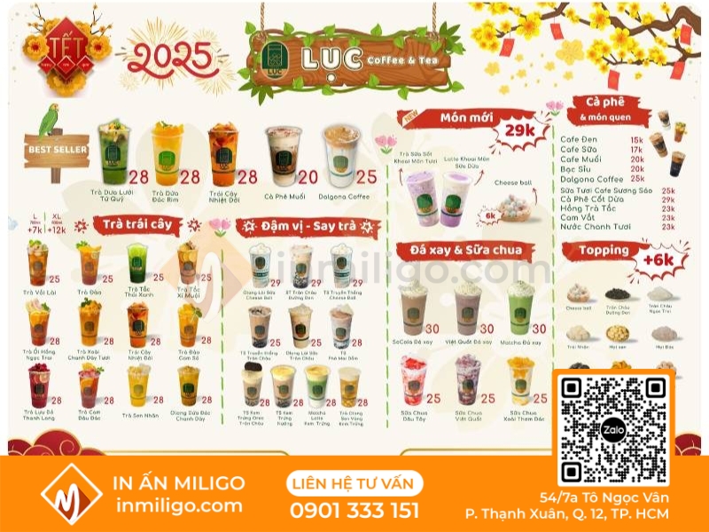 Menu đồ uống