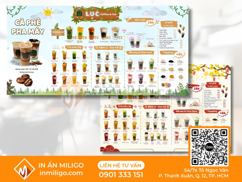 Menu đồ uống
