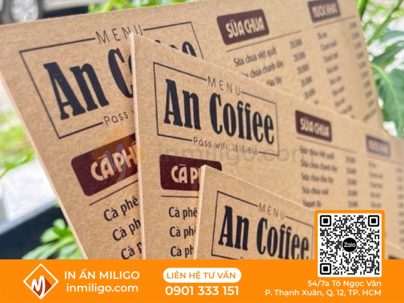 Menu đồ uống