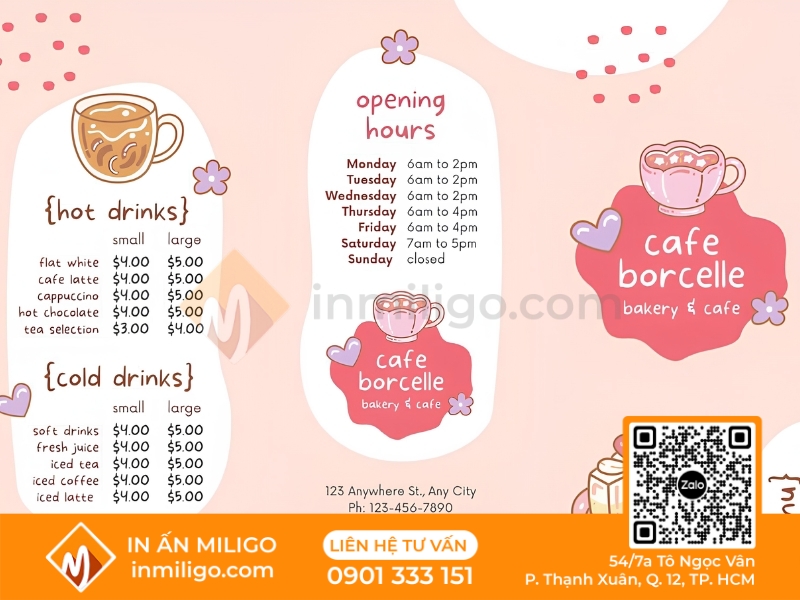 Menu đồ uống