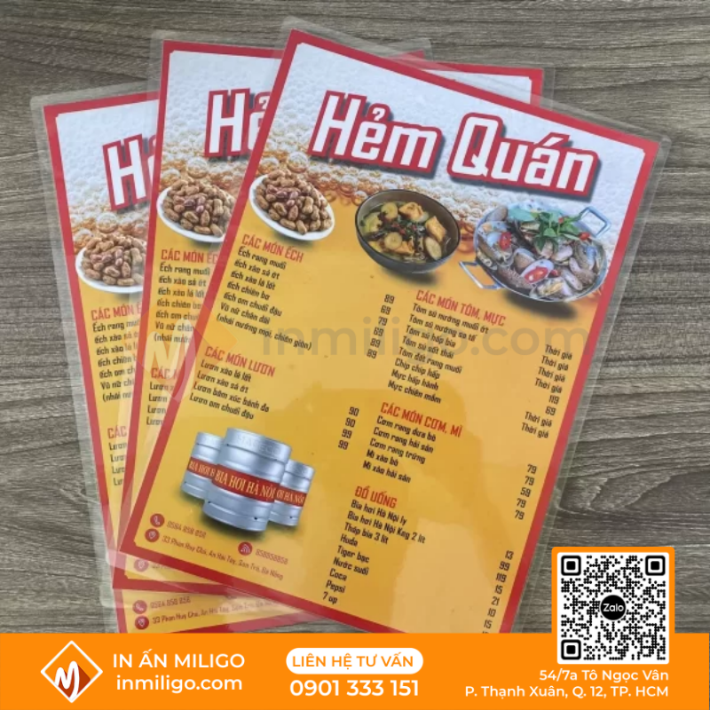 Menu ép plastic