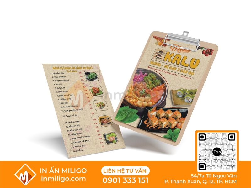 Menu hàn quốc