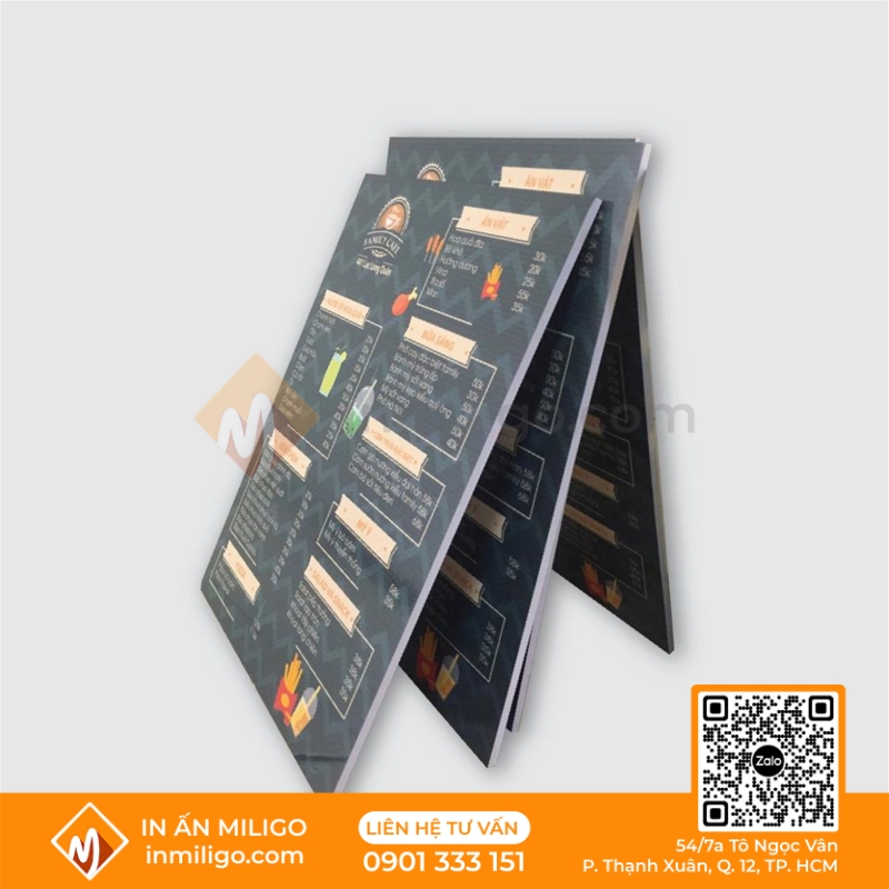 In menu treo tường