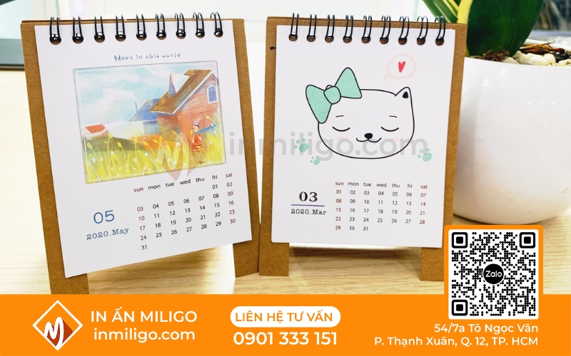 lịch mini để bàn