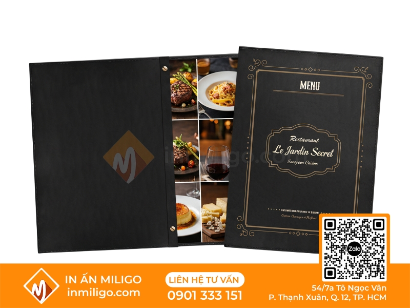 Menu nhà hàng âu