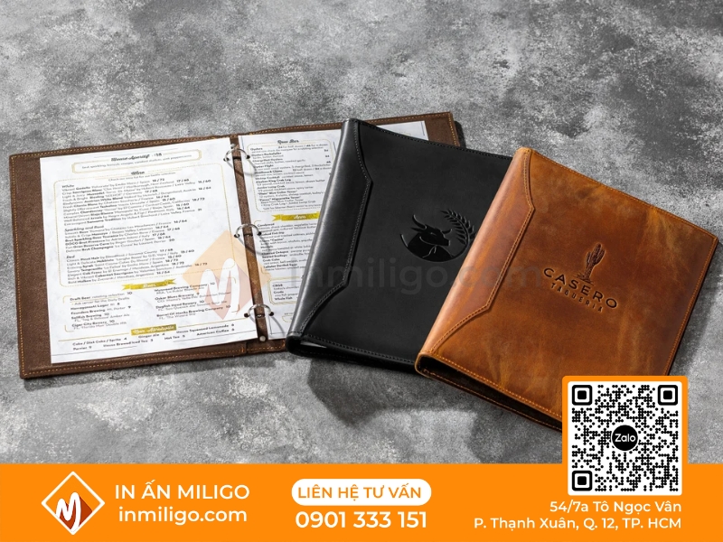 Menu nhà hàng âu