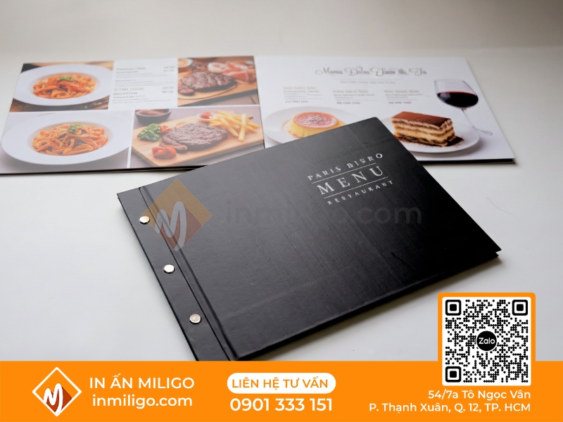 Menu nhà hàng âu