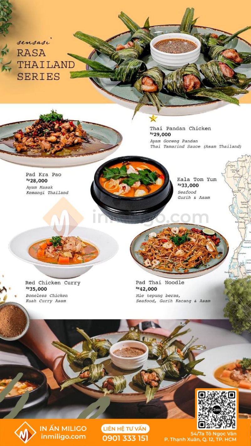 Menu nhà hàng thái
