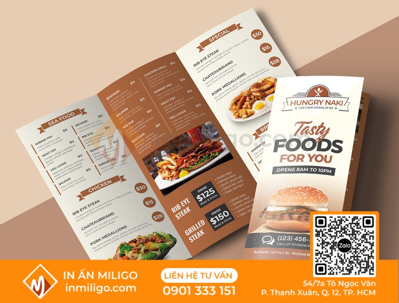 Mẫu menu quán ăn vặt