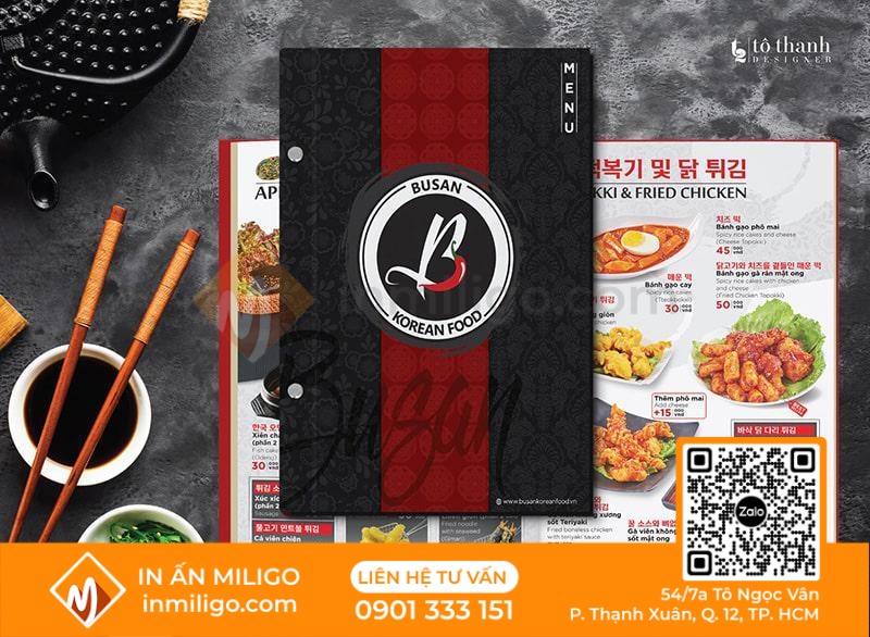 Mẫu menu quán ăn vặt