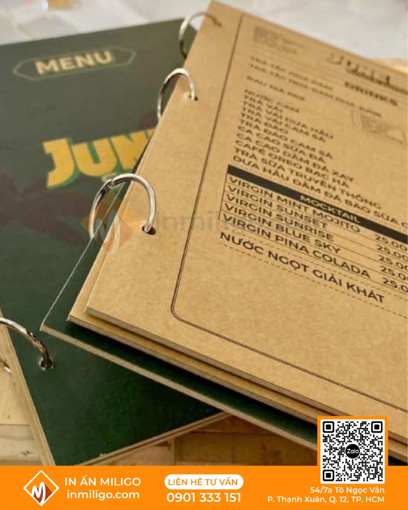 Menu quán karaoke