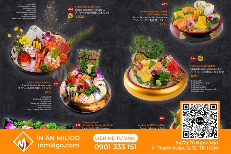 Menu quán nhật
