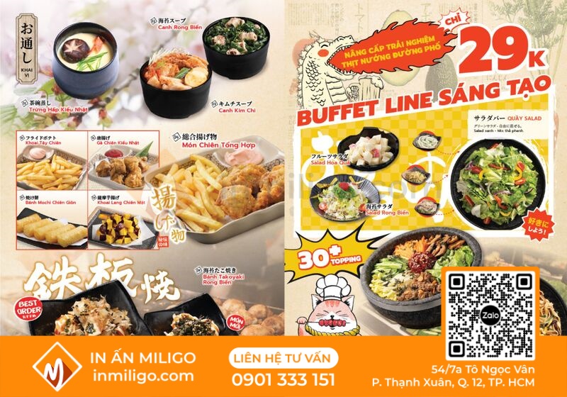 Menu quán nhật