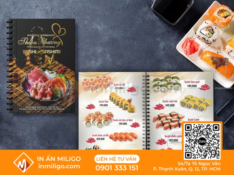 Menu quán nhật