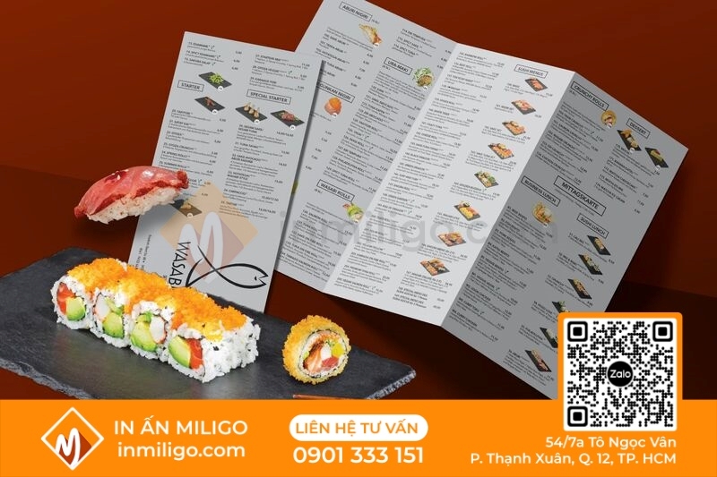 Menu quán nhật