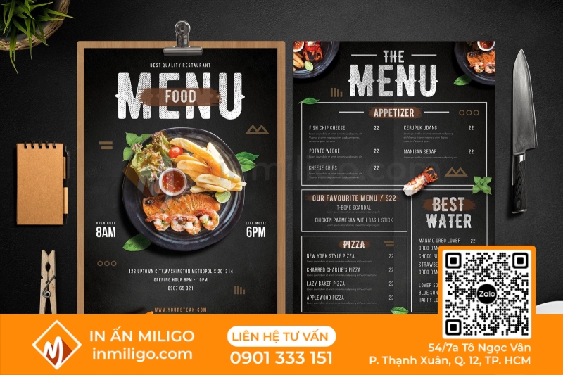 Quy trình in menu