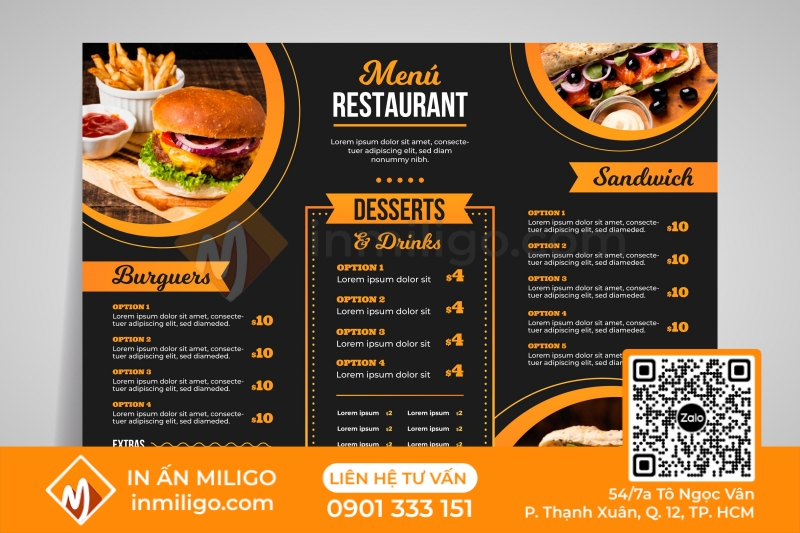 Quy trình in menu