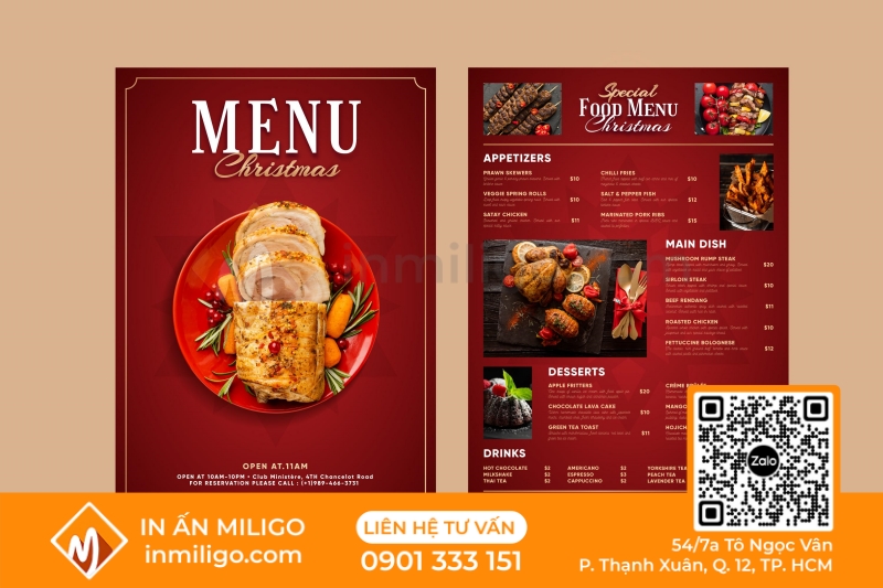 Quy trình in menu