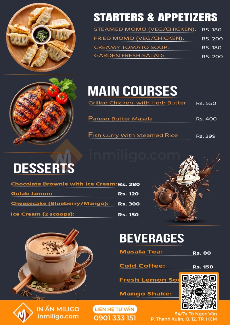 Quy trình in menu
