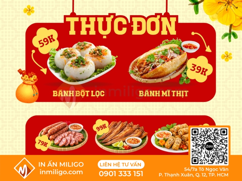 Mẫu menu tết