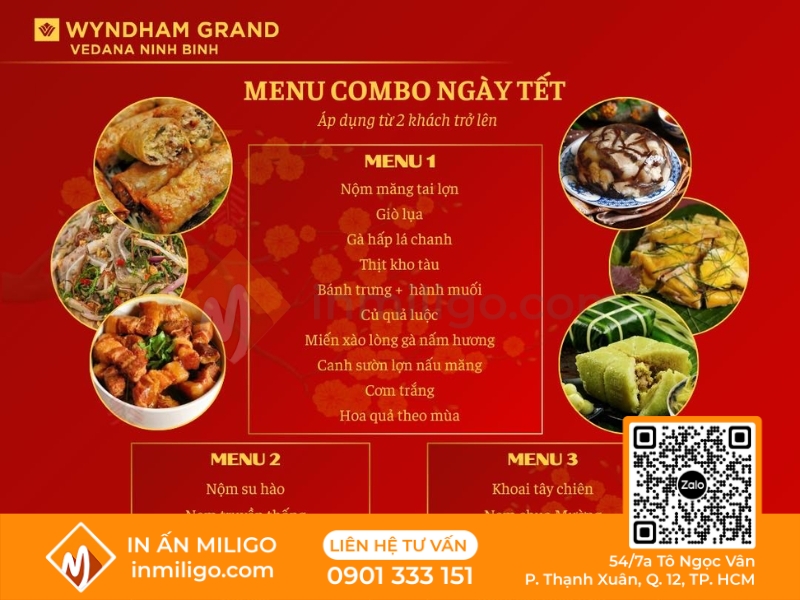 Mẫu menu tết