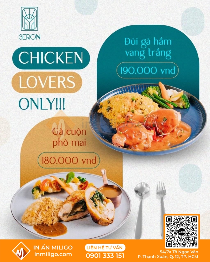 Menu tờ rơi