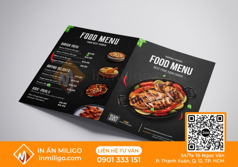 Menu tờ rơi