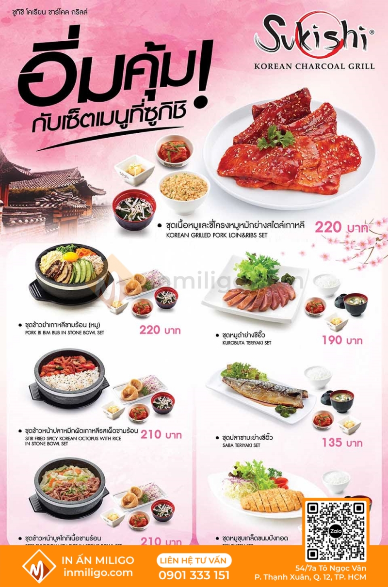 Menu tờ rơi