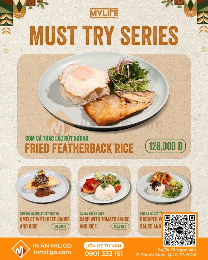 Menu tờ rơi