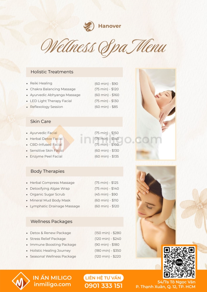 Menu tối giản